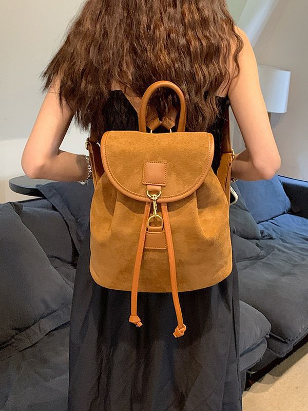 Small backpack American retro crossbody bag